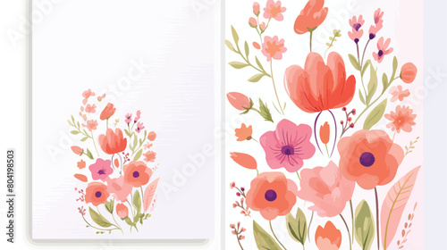 Beautiful flowers and greeting card for Mothers Day