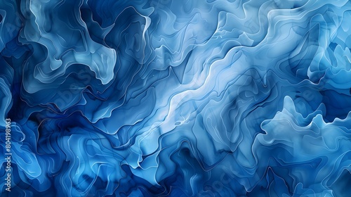 abstract wave sapphire sky blue and royal blue marbled texture background,generative ai