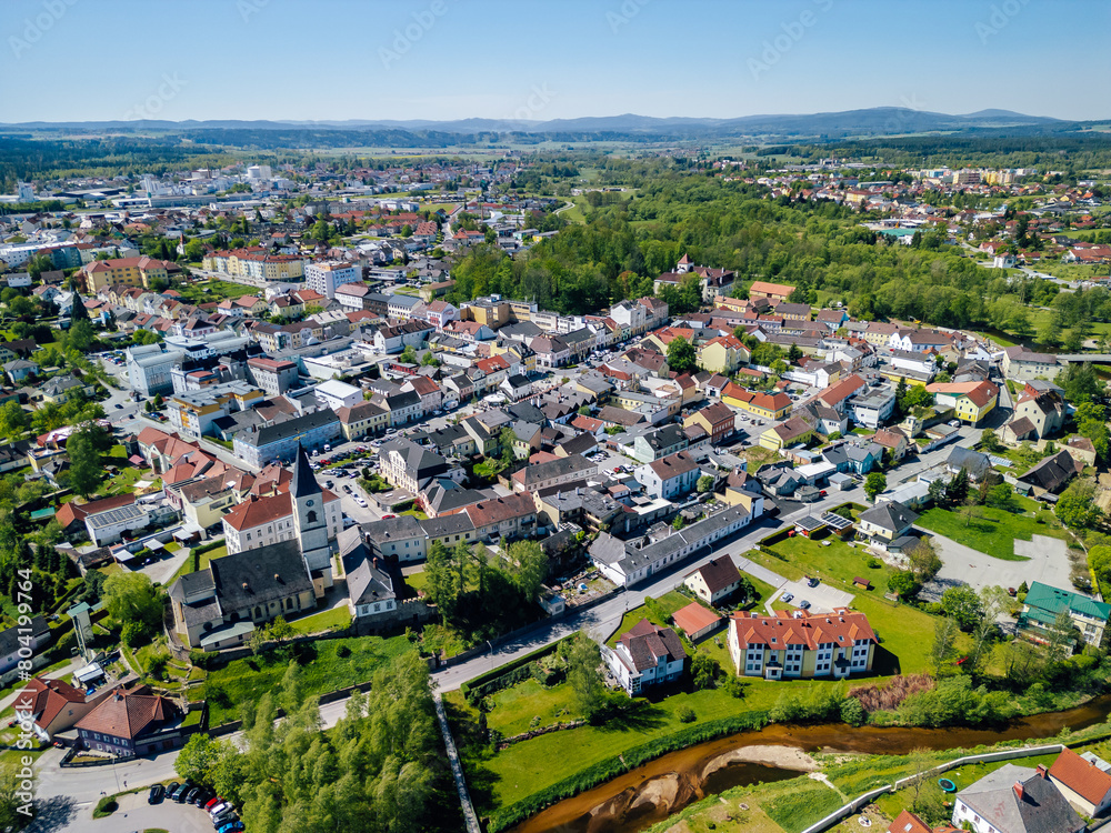 Aerial view of Gmünd town
