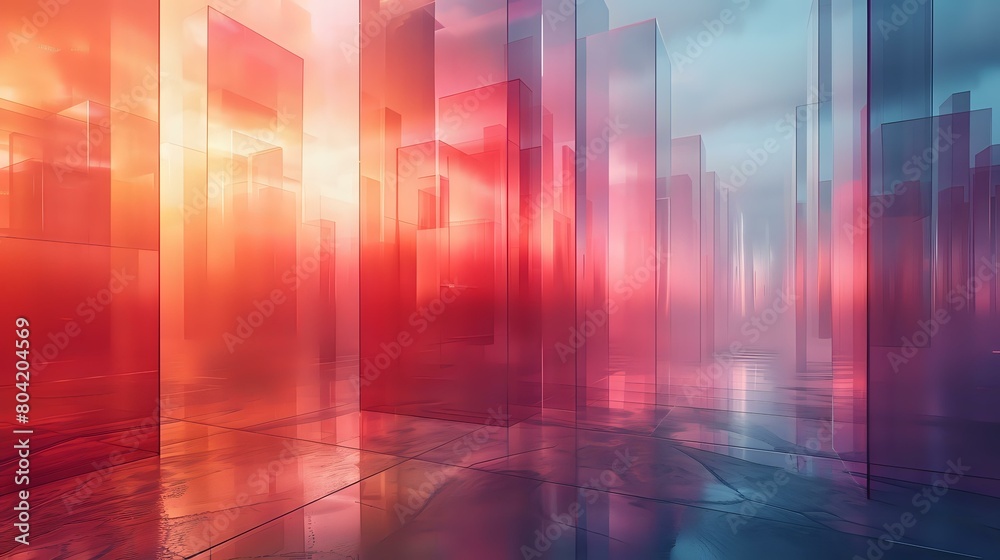 Minimalist Reflections: Tranquil Glass-like Panes in Cool Tones Minimalist Reflections: Tranquil Glass-like Panes in Cool Tones