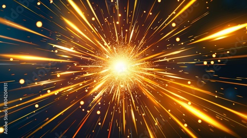 Abstract star or sun. Explosion effect. Fast motion effect. 4K   8K background 