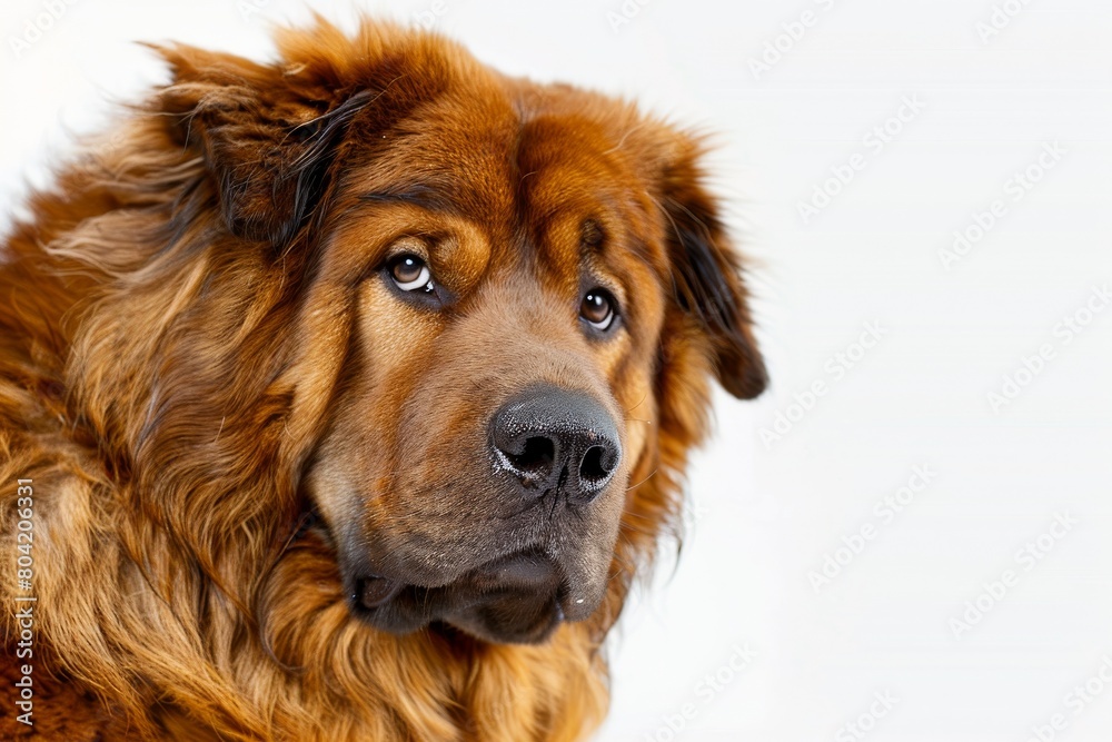 Obraz premium This image highlights the intricate details and rich textures of a dog's fur with a blurred face background