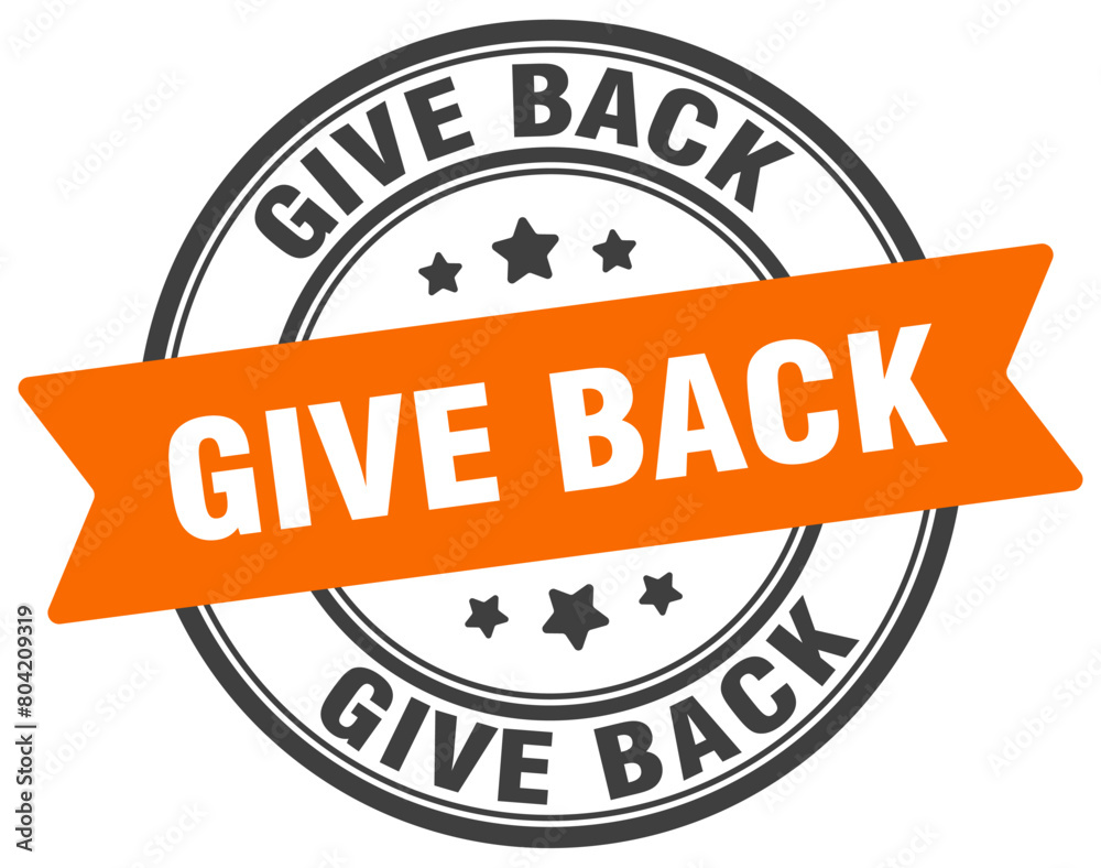 give back stamp. give back label on transparent background. round sign give back stamp. give back label on transparent background. round sign