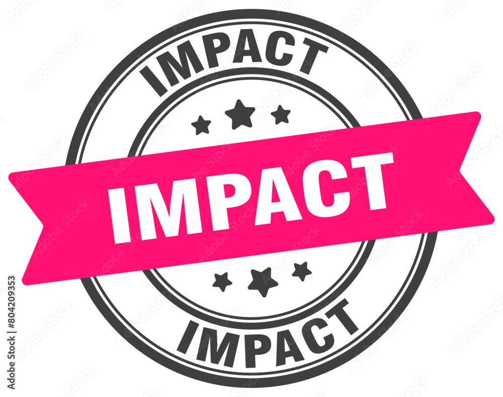Fototapeta premium impact stamp. impact label on transparent background. round sign