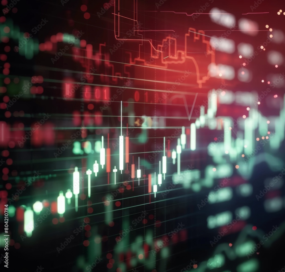 Fototapeta premium Trading Insights: Unveiling the Dance of the Stock Market