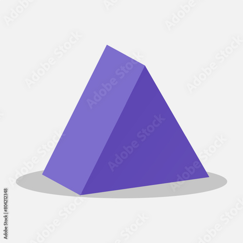 blue pyramid isolated on white
