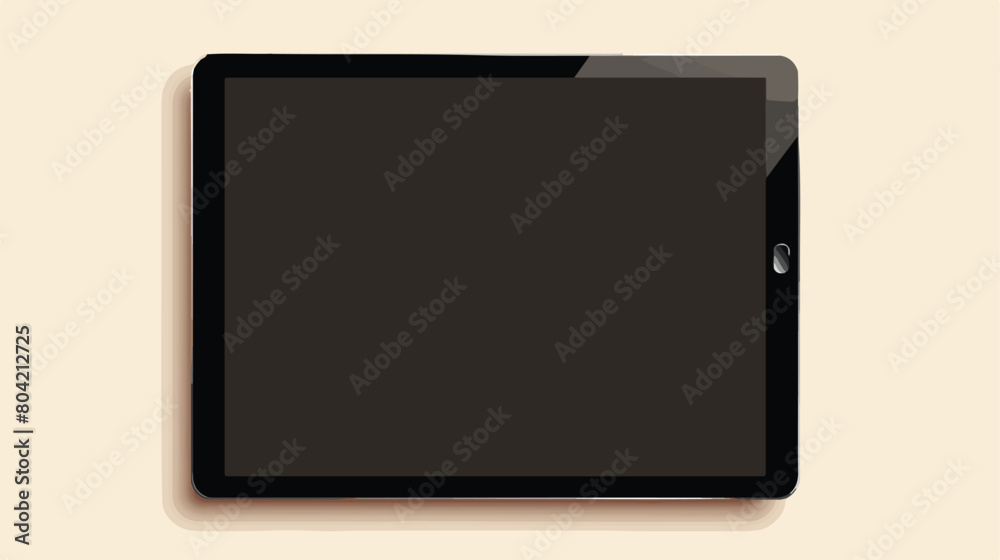 Black realistic smart tablet with blank black scree