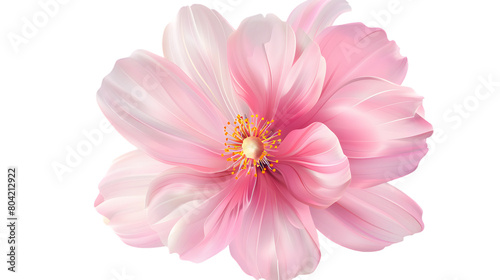 pink flower. isolated on white background. © asma