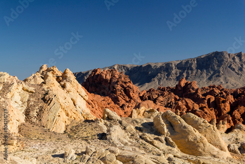 breathtaking panoramic view over the unique landscape of the Valley of Fire State Park  Nevada