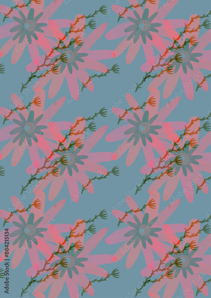 Fototapeta premium abstract pattern flowers