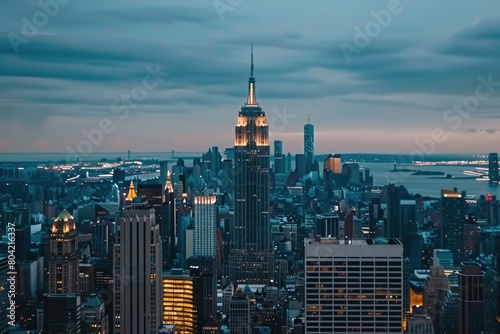 New York cityscape panorama.