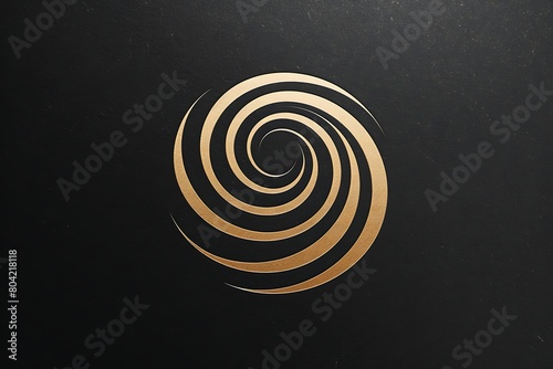 Abstract line art logo, a spiral path leading upwards, conveying the concept of progress. photo