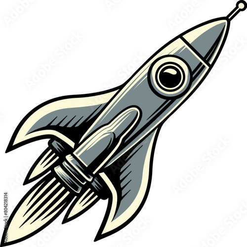 A rocket space ship cartoon...