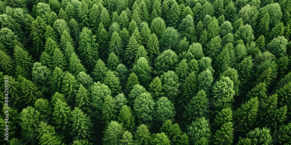 Large group of trees surrounded by dense foliage in the forest Large group of trees surrounded by dense foliage in the forest