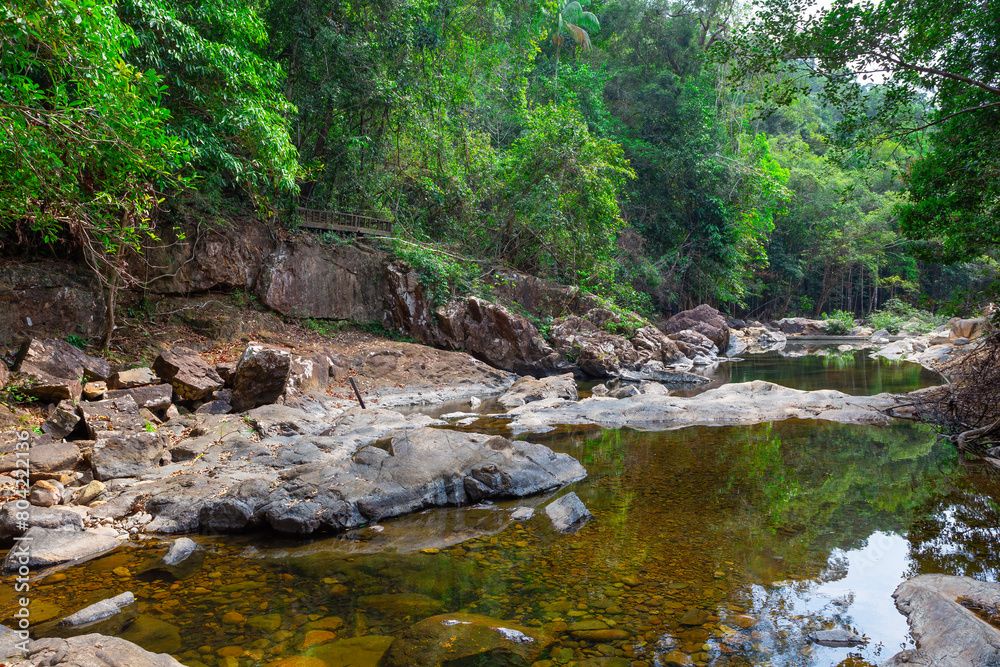 Fototapeta premium Stream in the tropical jungles of South East Asia