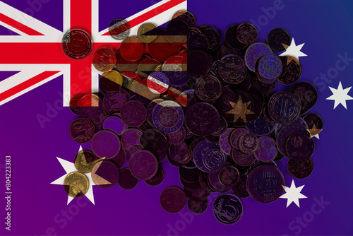 Australia economic situation, economy and finance concept, news banner idea, banking and money
