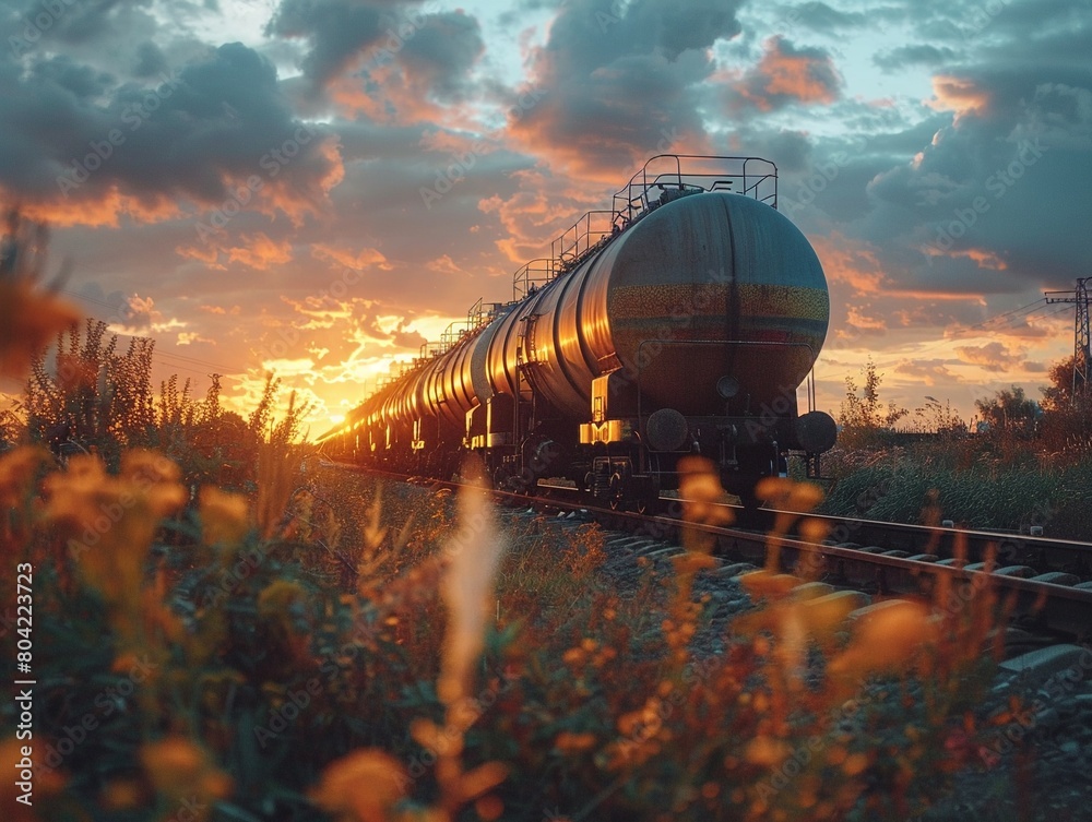 The final oil petroleum tank on a cargo train, symbolizing the railways fuel supply 8K , high-resolution, ultra HD,up32K HD The final oil petroleum tank on a cargo train, symbolizing the railways fuel supply 8K , high-resolution, ultra HD,up32K HD