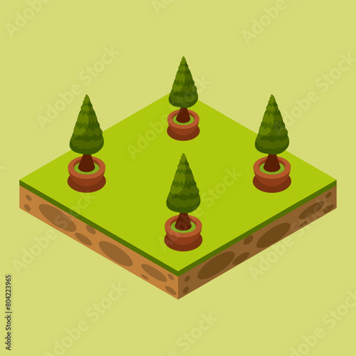 illustration of a green christmas tree