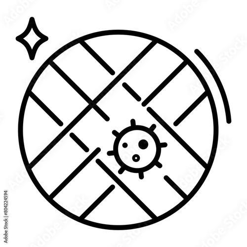 Handy line style icon of antibacterial fabric 