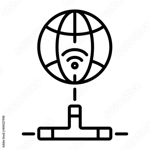 An outline icon of wan network 