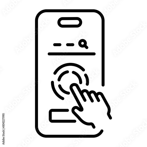 Premium outline icon of user interaction 