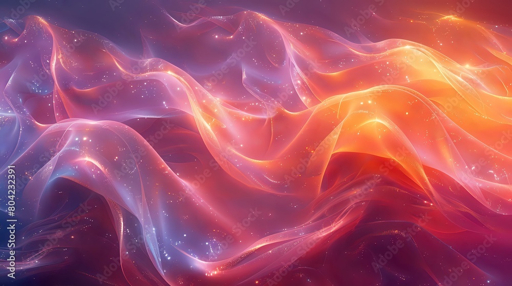 Serene Swirling Colors: Vibrant Digital Art