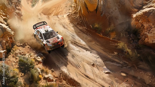 Wallpaper Mural Rally Racing: Rally racers tear through rugged terrains and winding dirt roads, skillfully handling jumps, drifts, and sudden turns in their high-performance cars Torontodigital.ca