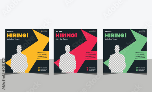 Recruitment advertising template. Recruitment Poster, Job hiring poster, announcement job vacancies
