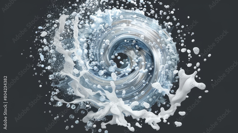 An illustration of foam bubbles swirling in water on transparent background. Modern realistic illustration of shampoo, soap and washing detergent vortex, circular whirlwind wave and a fizzy twirl An illustration of foam bubbles swirling in water on transparent background. Modern realistic illustration of shampoo, soap and washing detergent vortex, circular whirlwind wave and a fizzy twirl