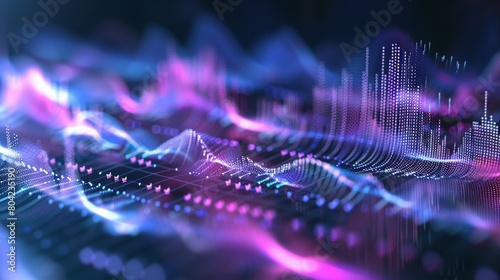 wireframe sound mixer wave abstract background