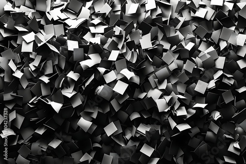 Monochromatic confetti forms a tessellated pattern.