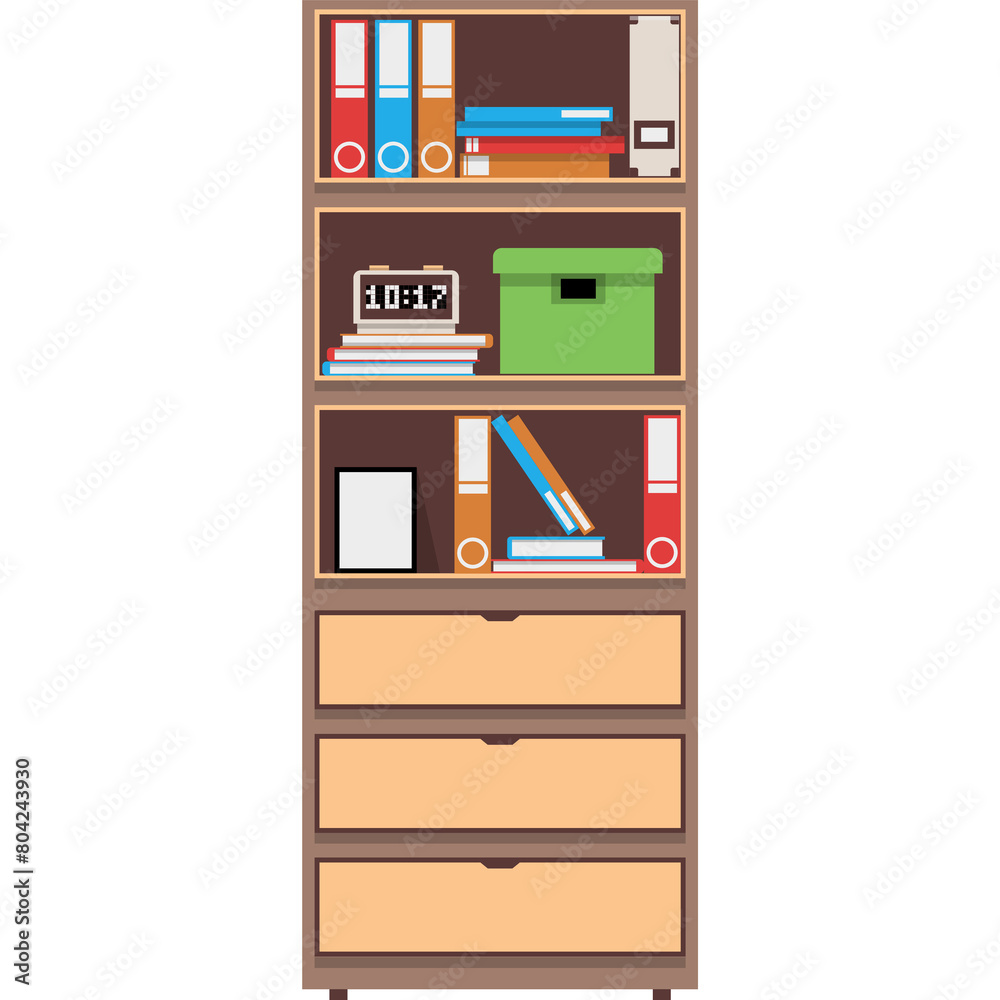 Furniture for office interior vector icon on white Furniture for office interior vector icon on white