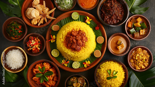 Authentic Sri Lankan Rice and Curry Platter Display - A Visual and Culinary Feast photo