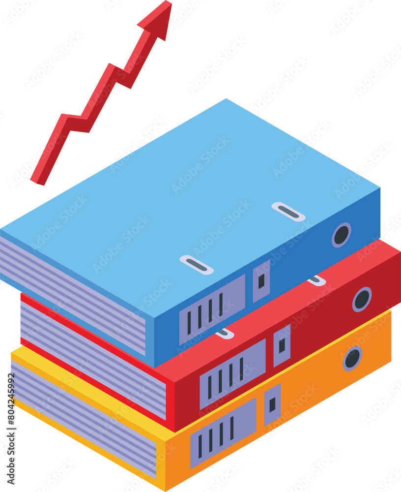 Working folder planner icon isometric vector. Schedule desk notes. Design page Working folder planner icon isometric vector. Schedule desk notes. Design page