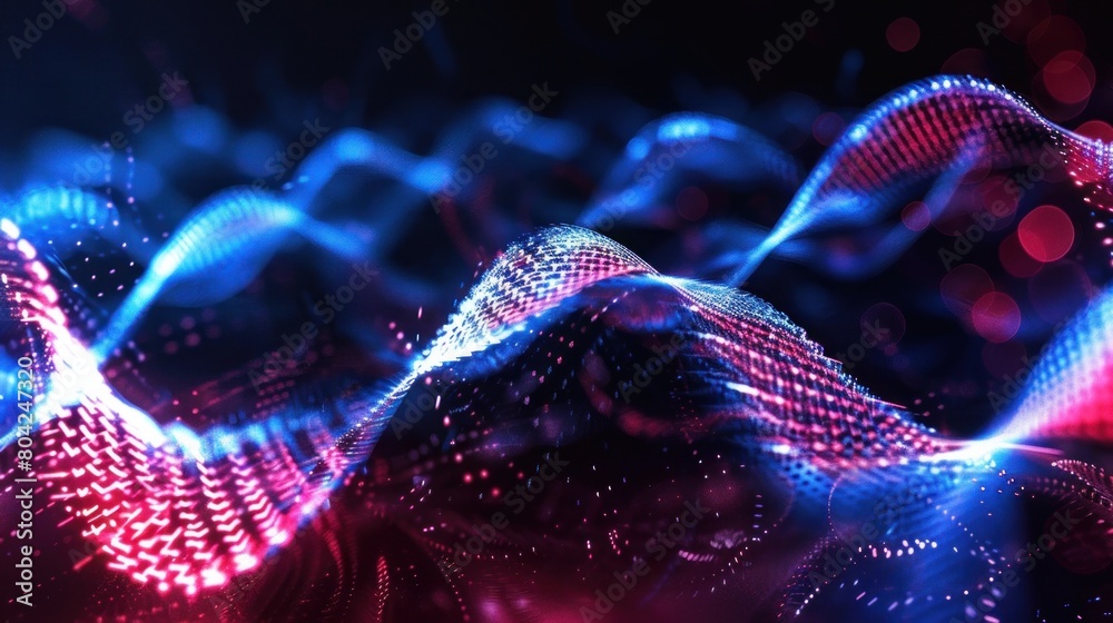 abstract digital green blue equalizer, sound wave abstract digital green blue equalizer, sound wave