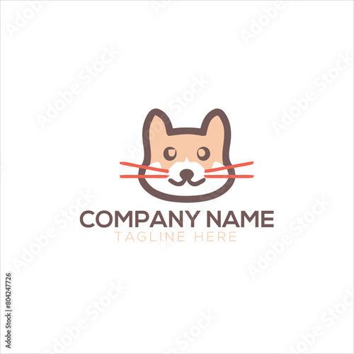 logo pet shop animal care veterinary channel circle dog cat rabbit parrot
