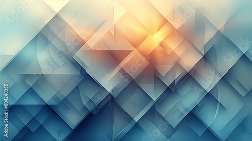 Emerald and Skyblue Geometric Abstract Vector Background photo