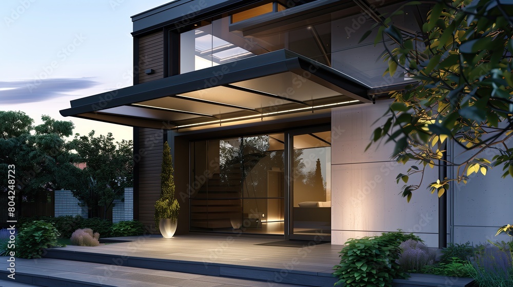 custom made wallpaper toronto digitalA sleek front entrance with a smart canopy that adjusts to weather conditions