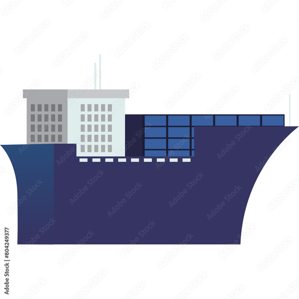 Obraz premium Cruise ship sea liner boat vector icon