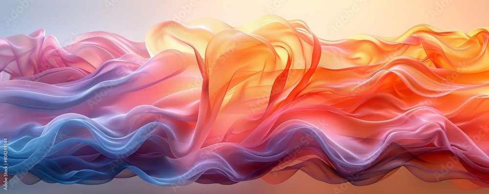 Abstract background with red, blue and orange waves. Abstract background with red, blue and orange waves.
