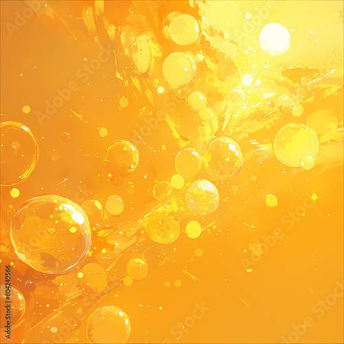 Vivid Yellow Energy Burst in the Sky - An Awe-Inspiring Stock Image