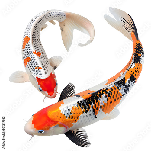 Koi fish, for ornamental fish or animal themes
