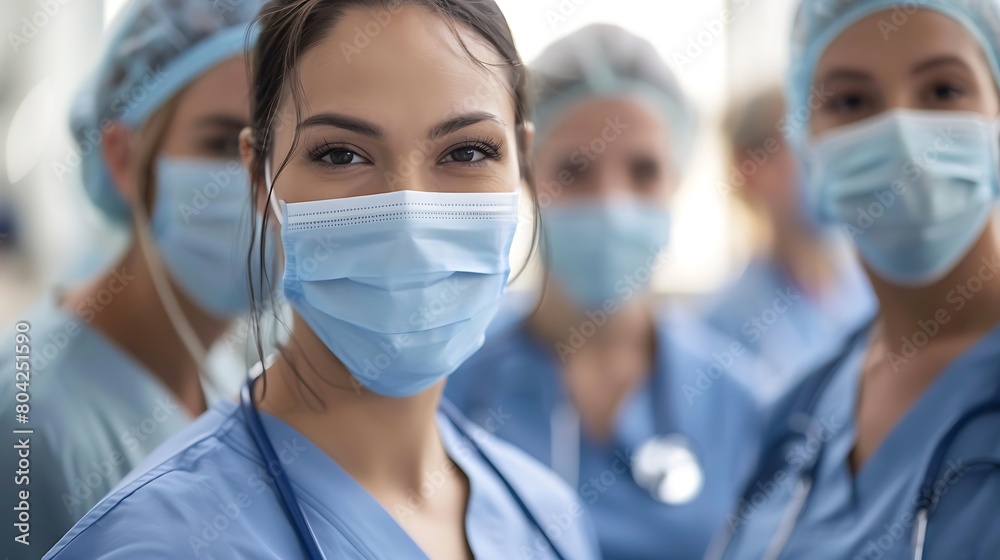 International Nurses Day portrait of a smiling nurse and a serious face doing good
