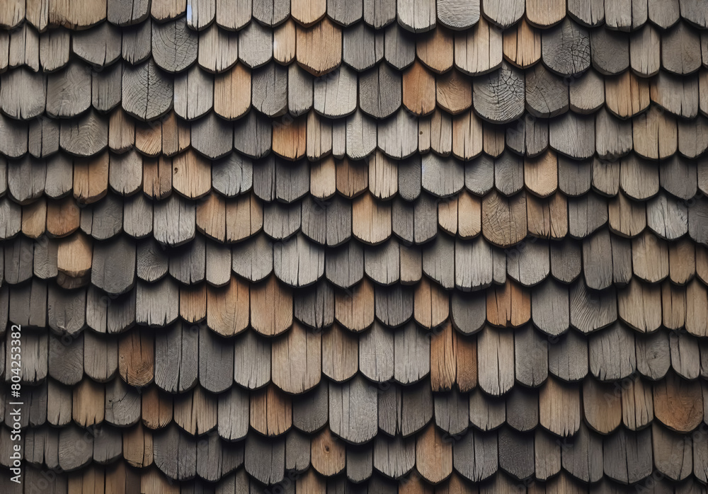 Holzschindel auf einem Dach 