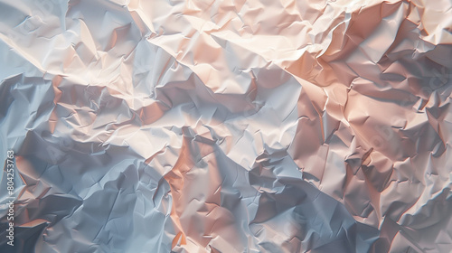 Crumpled white sheet of paper, background, creative backdrop, professional illustration, high resolusion photo