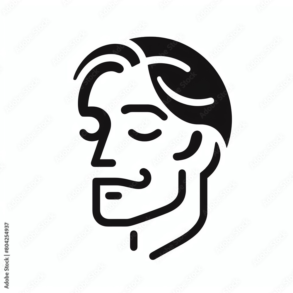black and white face of a man, generative ai black and white face of a man, generative ai