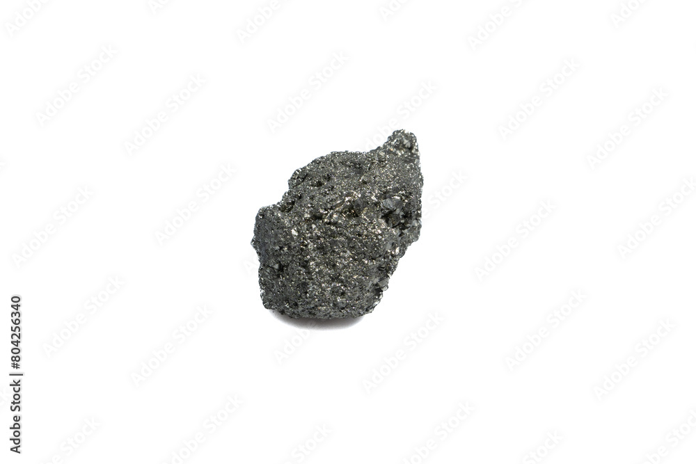 natural pyrite rough gem stone on the white background natural pyrite rough gem stone on the white background