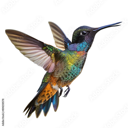 Hummingbird isolated on white or transparent background