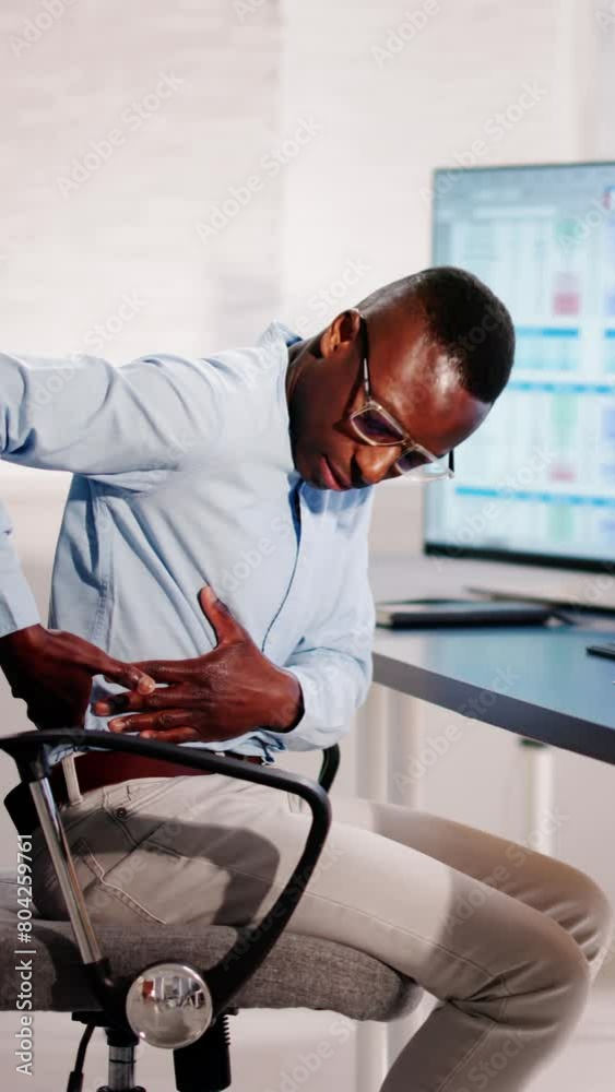 Back Pain Bad Posture Man Sitting