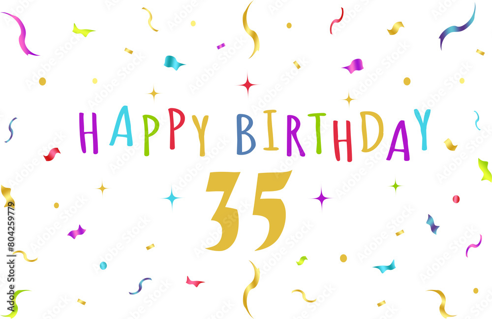happy birthday graphics, confeti, banner, background, tv wallpaper, colorful - 35